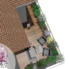 Conception 3D aménagement paysager balcon terrasse attique paysagiste pays de gex. Architecte paysagiste. Aménagement immeuble et jardin.